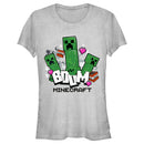 Junior's Minecraft Creepers Boom Logo T-Shirt