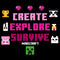 Men's Minecraft Create Explore Survive Animals T-Shirt