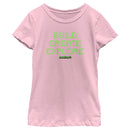 Girl's Minecraft Pixelated Build Create T-Shirt