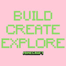 Girl's Minecraft Pixelated Build Create T-Shirt