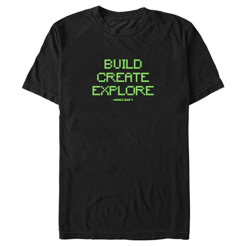 Men's Minecraft Pixelated Build Create T-Shirt