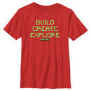 Boy's Minecraft Pixelated Build Create T-Shirt