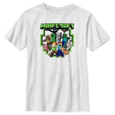 Boy's Minecraft Steve and Alex Group Shot T-Shirt