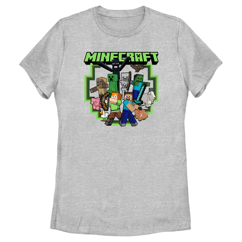 Women's Minecraft Steve and Alex Group Shot T-Shirt