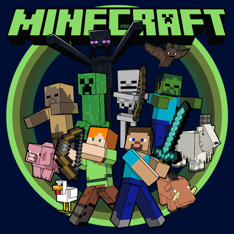 Boy's Minecraft Heroes and Mobs T-Shirt