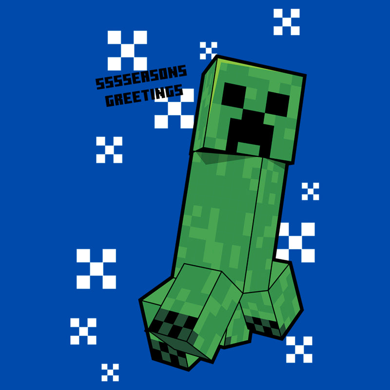 Boy's Minecraft SSSSeasons Greetings Creeper T-Shirt