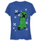 Junior's Minecraft SSSSeasons Greetings Creeper T-Shirt