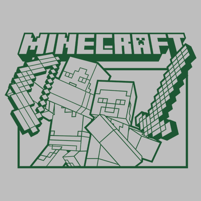 Junior's Minecraft Steve and Alex Attack T-Shirt