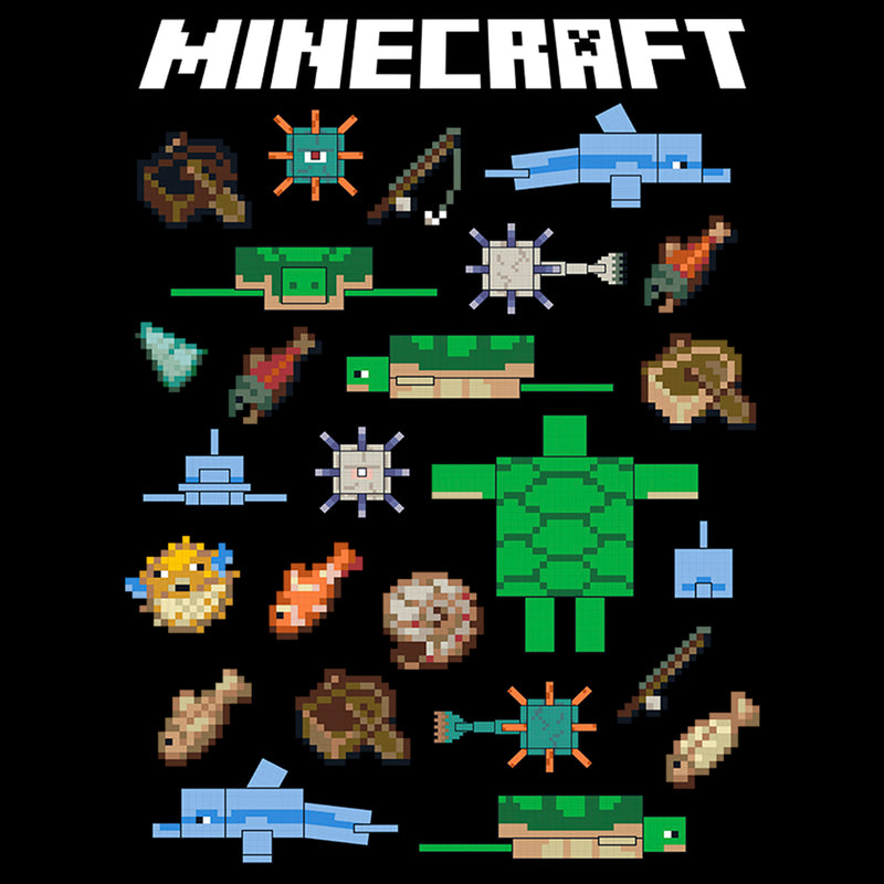 Men's Minecraft Fish and Mobs T-Shirt