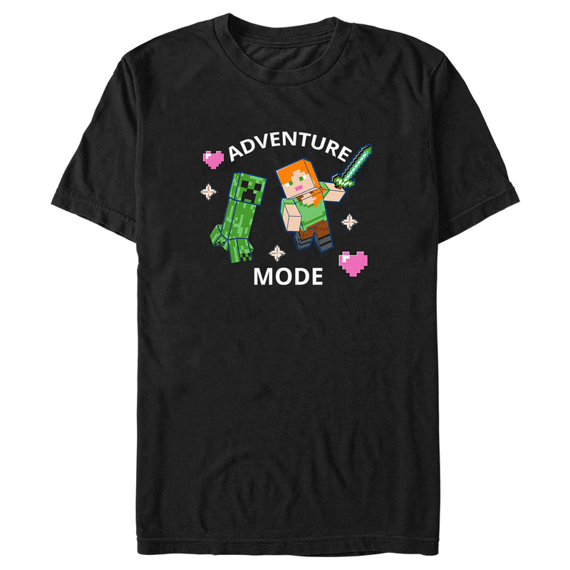 Men's Minecraft Adventure Mode Alex and Creeper T-Shirt