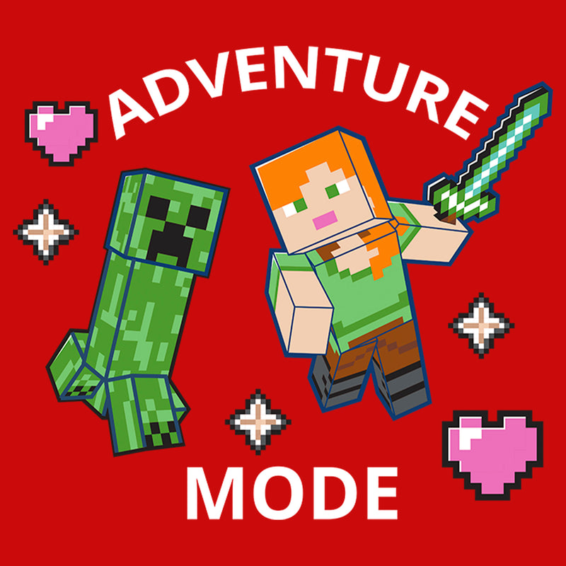 Boy's Minecraft Adventure Mode Alex and Creeper T-Shirt