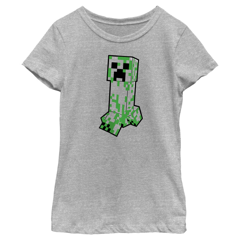 Girl's Minecraft Creeper Creepin' Large T-Shirt