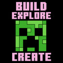 Men's Minecraft Creeper Face Build Explore Create T-Shirt