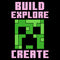 Women's Minecraft Creeper Face Build Explore Create T-Shirt