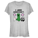 Junior's Minecraft Love and Mobs T-Shirt