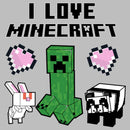 Junior's Minecraft Love and Mobs T-Shirt