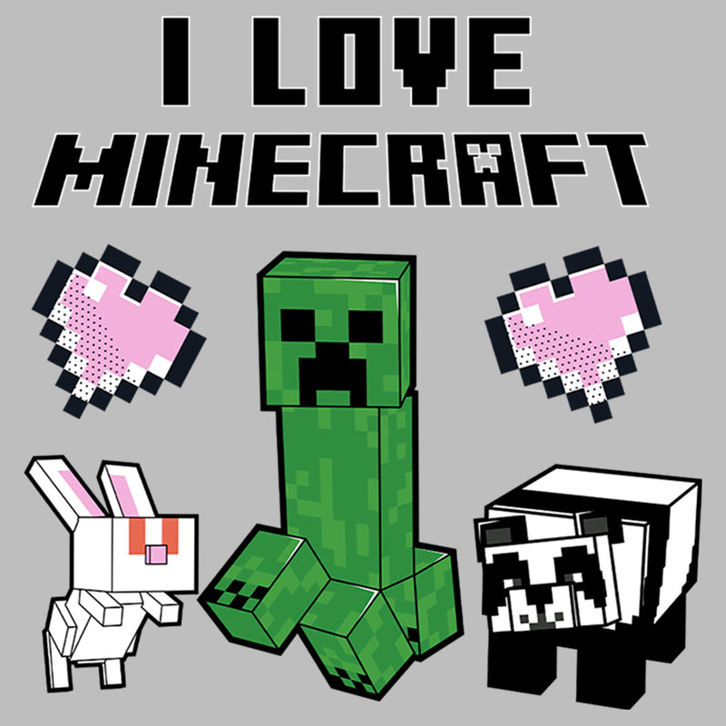 Junior's Minecraft Love and Mobs T-Shirt