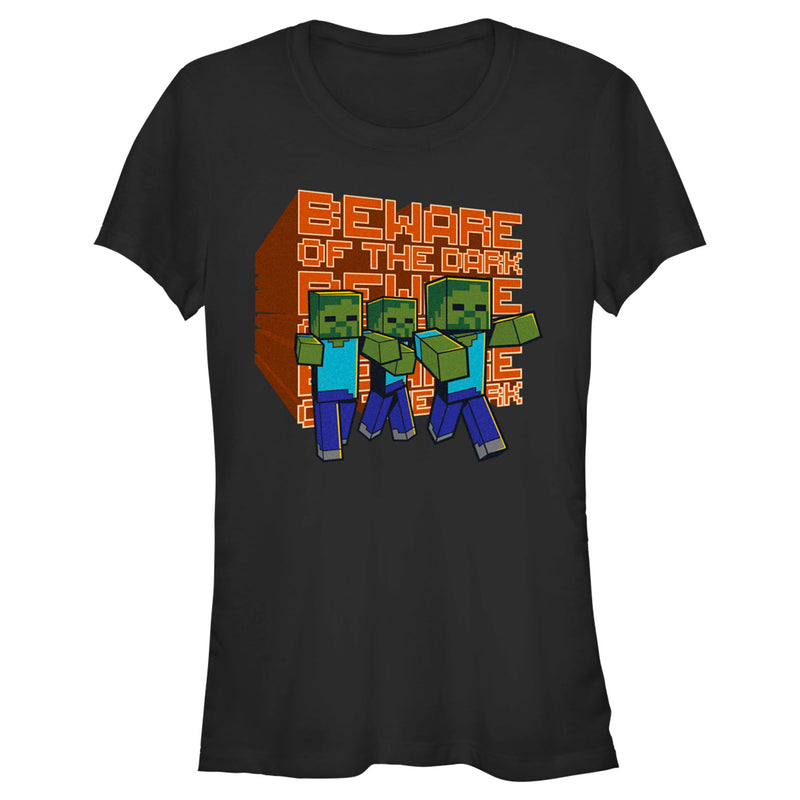 Junior's Minecraft Beware of the Dark Zombies T-Shirt
