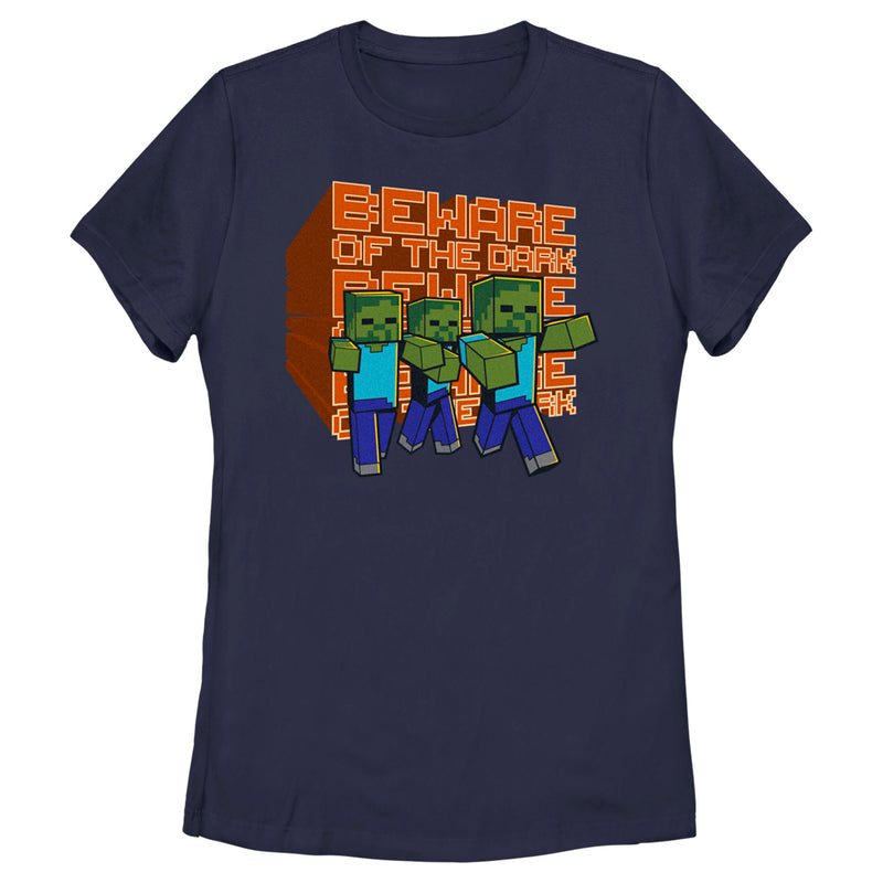 Women's Minecraft Beware of the Dark Zombies T-Shirt