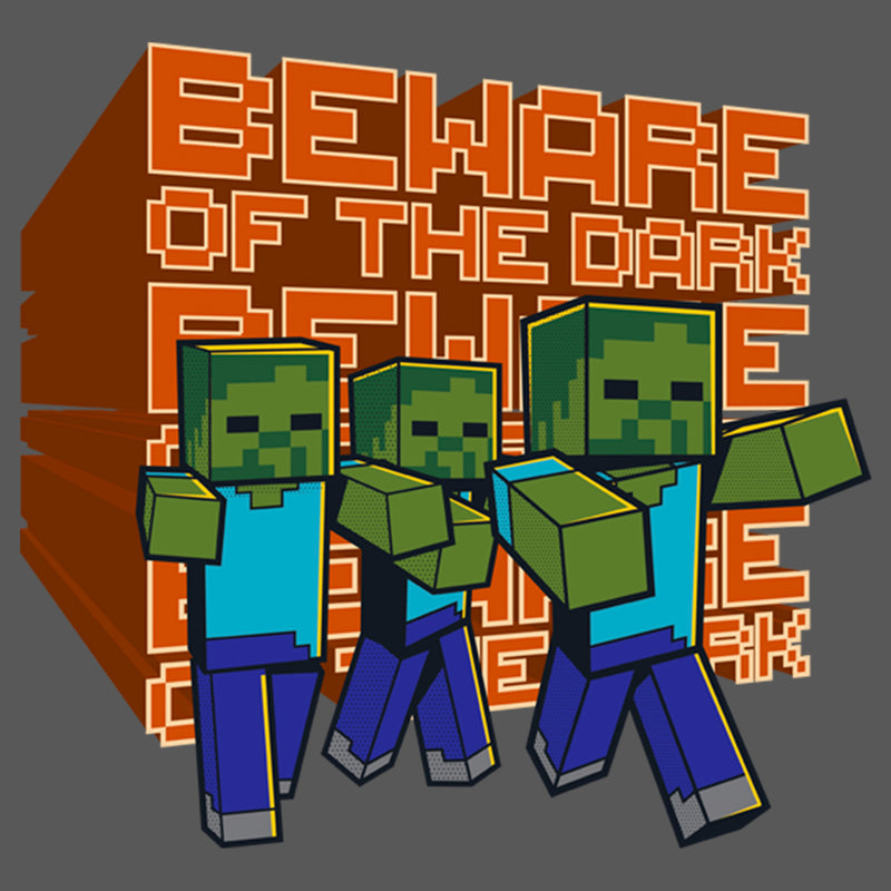 Girl's Minecraft Beware of the Dark Zombies T-Shirt