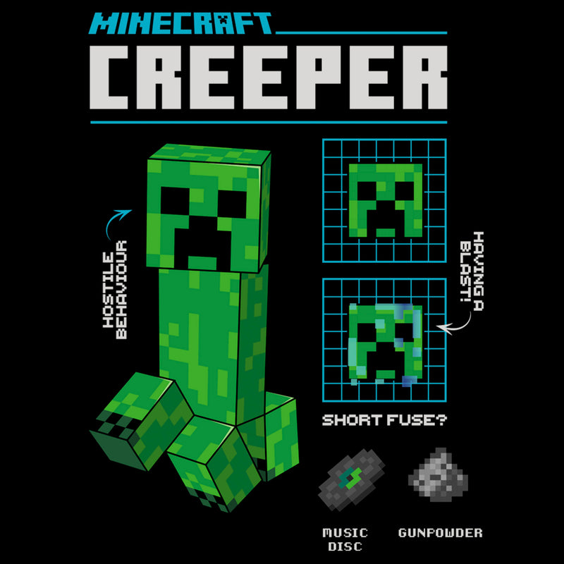 Men's Minecraft Creeper Graph T-Shirt