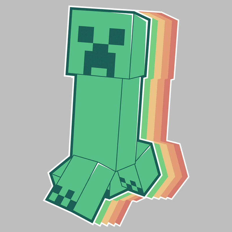 Junior's Minecraft Colorful Creeper T-Shirt