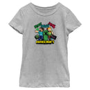 Girl's Minecraft Create Survive Explore Alex and Steve T-Shirt