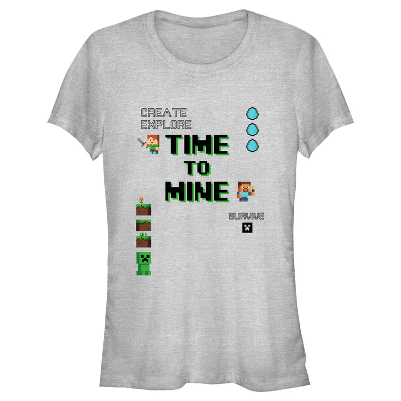 Junior's Minecraft Small Steve and Alex T-Shirt