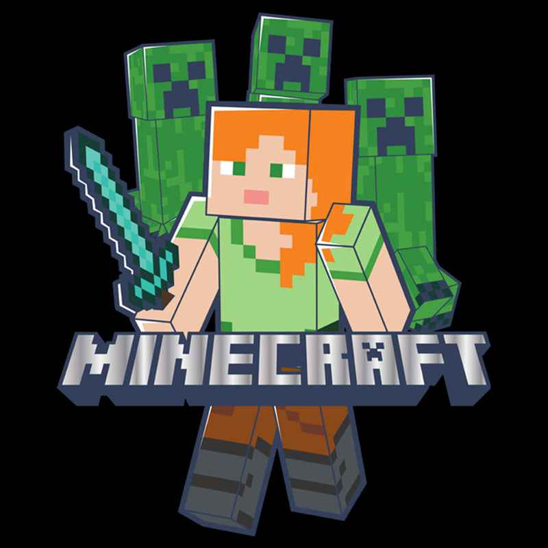 Junior's Minecraft Alex and Creepers T-Shirt