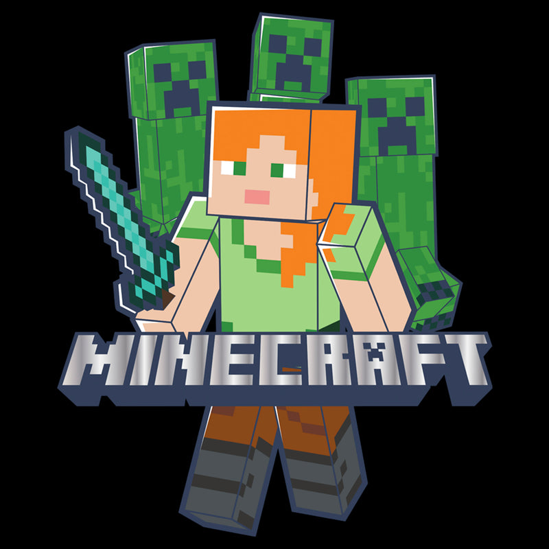 Men's Minecraft Alex and Creepers T-Shirt