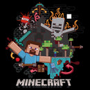 Junior's Minecraft Steve and Skeleton T-Shirt