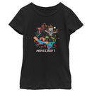 Girl's Minecraft Steve and Skeleton T-Shirt