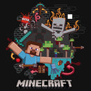 Girl's Minecraft Steve and Skeleton T-Shirt