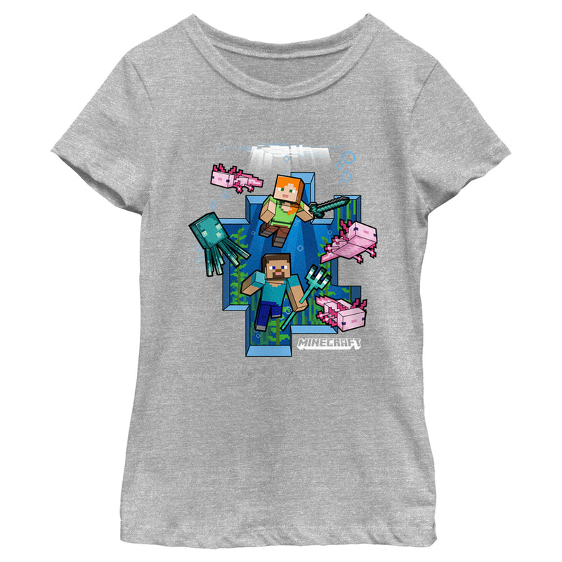 Girl's Minecraft Under the Sea T-Shirt