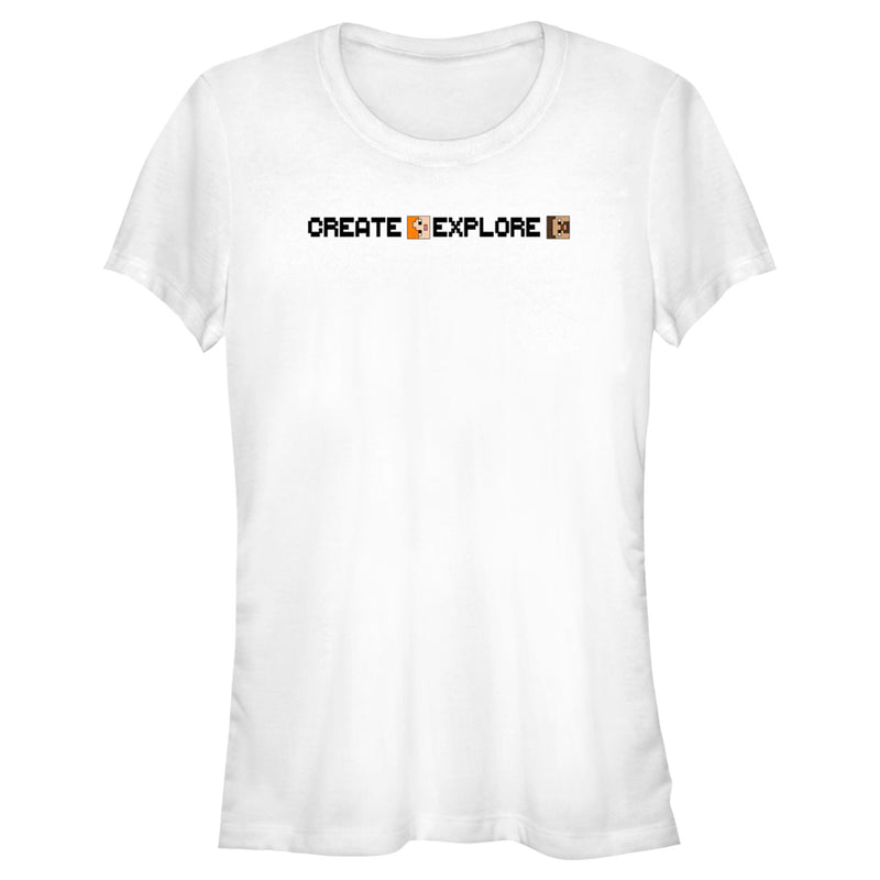 Junior's Minecraft Create Explore Alex and Steve T-Shirt