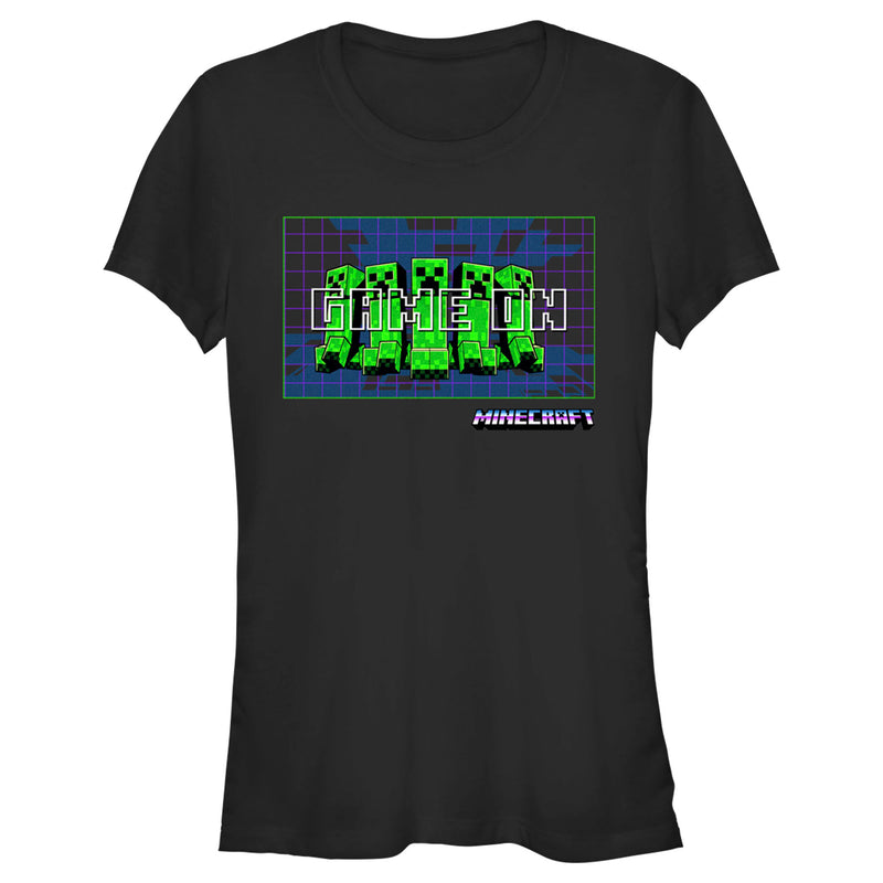 Junior's Minecraft Creepers Game On T-Shirt