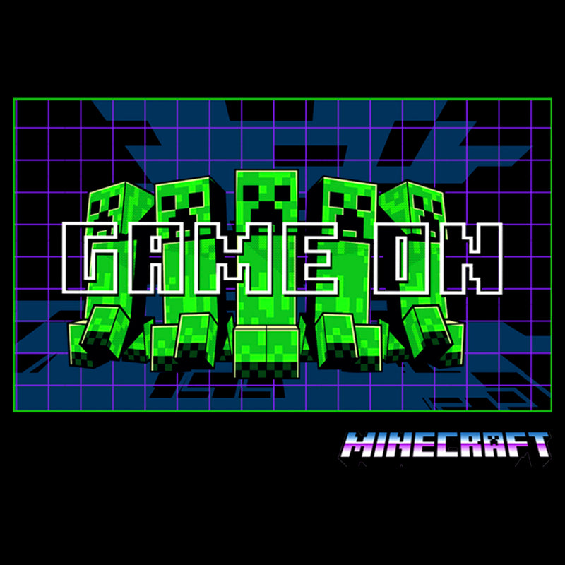 Junior's Minecraft Creepers Game On T-Shirt