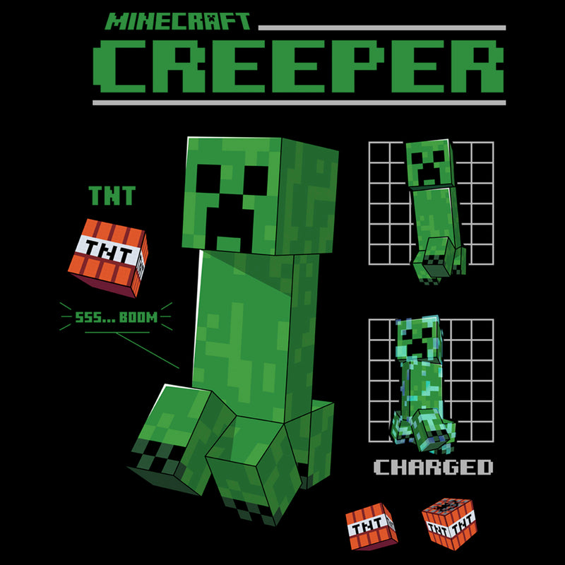 Men's Minecraft Creeper Graph Charged T-Shirt