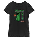 Girl's Minecraft Creeper Graph Charged T-Shirt