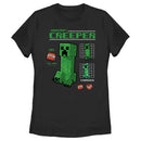 Women's Minecraft Creeper Graph Charged T-Shirt