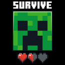 Men's Minecraft Creeper Survive Hearts T-Shirt