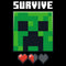 Men's Minecraft Creeper Survive Hearts T-Shirt