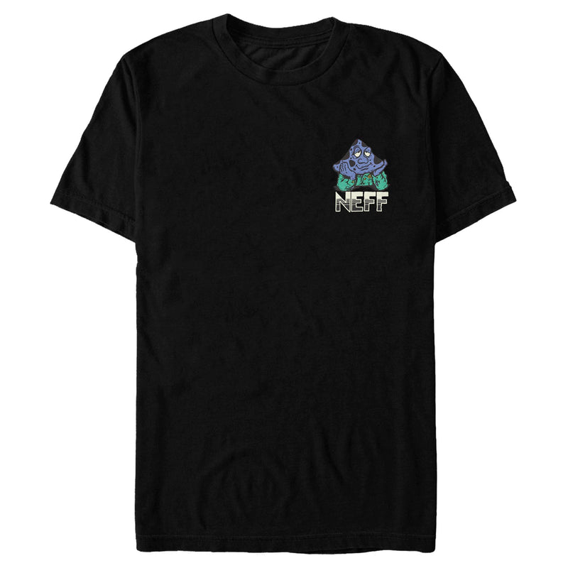 Men's NEFF Meltdown Mushroom Black T-Shirt