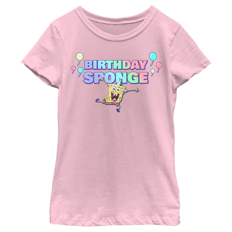 Girl's SpongeBob SquarePants Birthday Sponge T-Shirt