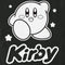 Men's Nintendo Kirby Black and White Portrait T-Shirt