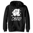 Boy's Nintendo Kirby Black and White Portrait Pull Over Hoodie