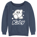 Junior's Nintendo Kirby Black and White Portrait Sweatshirt