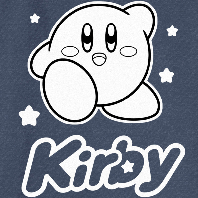 Junior's Nintendo Kirby Black and White Portrait Sweatshirt