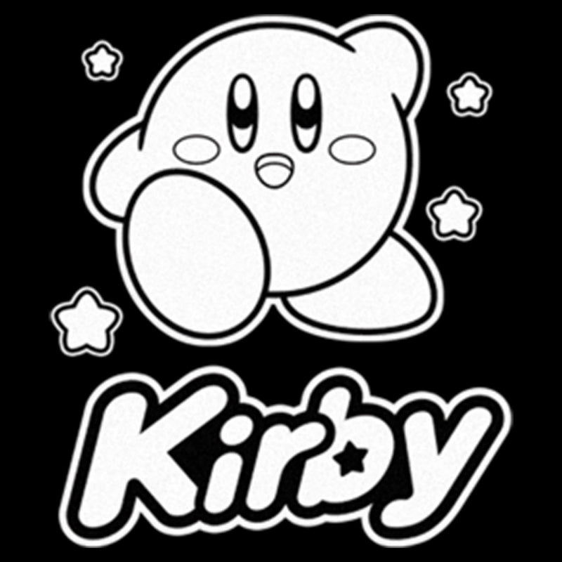 Infant's Nintendo Kirby Black and White Portrait Onesie