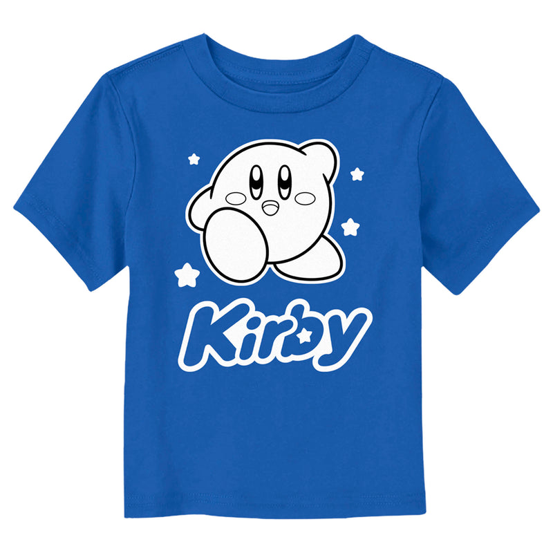 Toddler's Nintendo Kirby Black and White Portrait T-Shirt